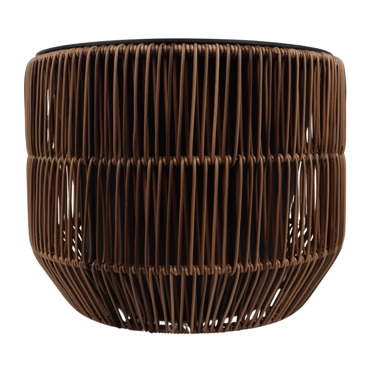 Mica Decorations Topf „Peta“ rund – Dunkelbraun – 28 x 36 cm