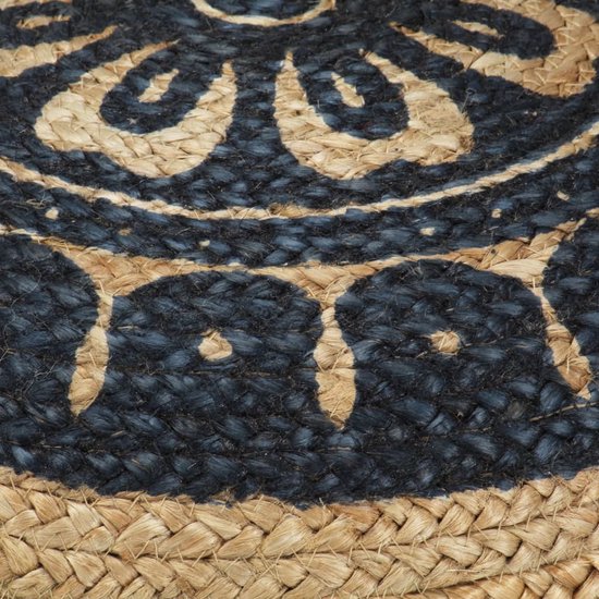 vidaXL – Sitzkissen – handgefertigt – 45 x 30 cm – Jute – blau