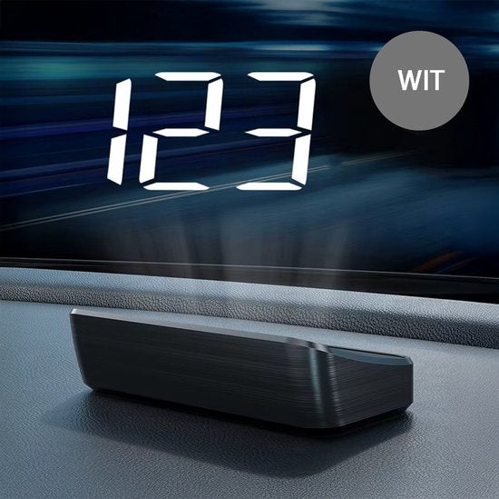 Tech Essentials® GPS-Geschwindigkeitsanzeige für das Auto (HUD) – USB-C – Weiß | Head-up-Displays