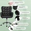 Yaheetech Ergonomischer Bürostuhl mit Armlehnen und Rollen – Schwarz – 65,5 x 64,5 x 83–93 cm