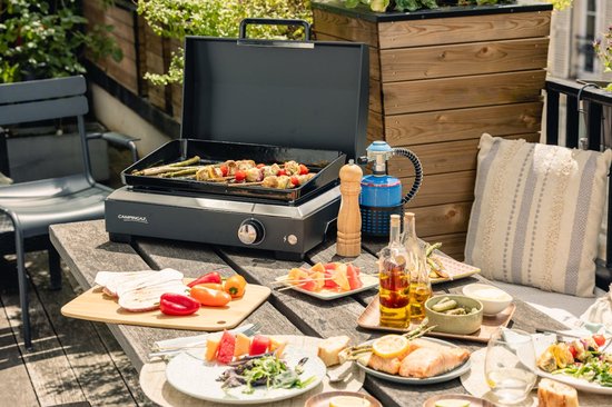 Campingaz Sigma 1 CV Grillplatte – 1.350 cm² Kochfläche – Blue Flame-Brenner für optimale Wärmeverteilung – Basaltgrau