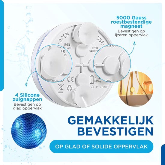 AyeKids Pool Lights - Unterwasserlampe - Jacuzzi - LED - Wasserdicht - Fernbedienung - 16 Farben