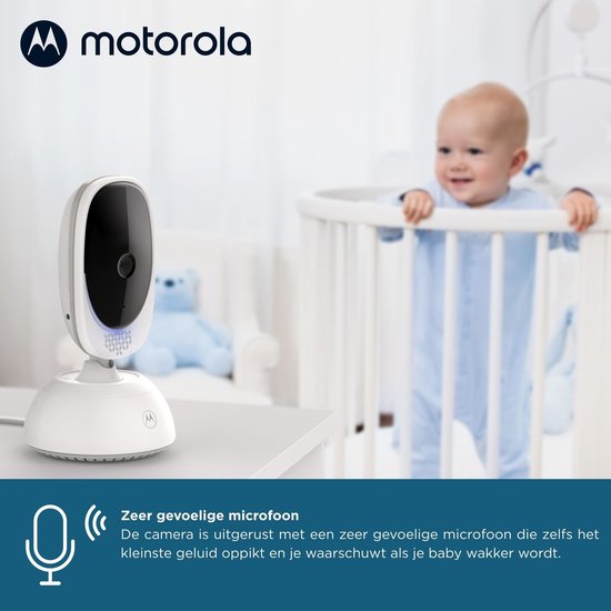 Motorola Nursery Babyphone mit Kamera – Babyphone VM75 – Babykamera mit Farbdisplay, Zwei-Wege-Kommunikation, Schlafliedern und Infrarot-Nachtsicht – 300 m Reichweite