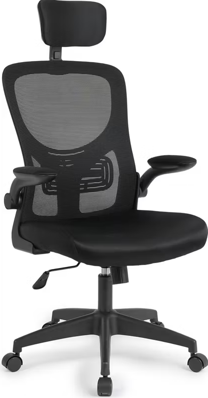 Lifa Living Bürostuhl Liverpool - 116,5-126,5 x 63 x 60,5 cm - Schwarz