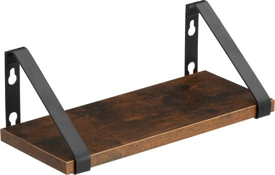 tectake - 3 Wandregale Cowell industrial dunkelbraun - 404429