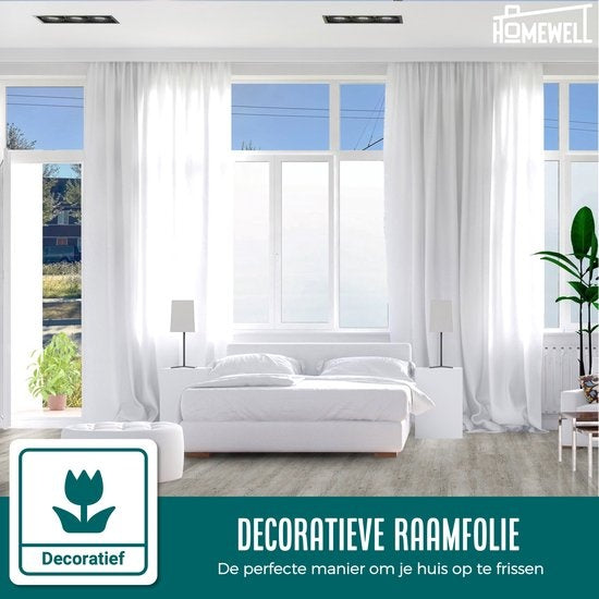 Homewell Fensterfolie HR++ 70x300cm - Sonnenschutz & Isolierung - Anti-opak - Selbstklebend - Milchglas