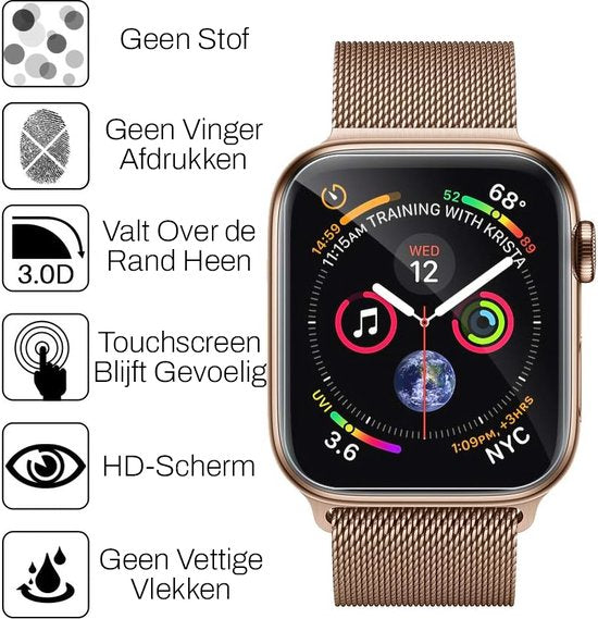 Displayschutzfolie für Apple Watch Series 4 / 5 / 6 / SE – 40 mm Displayschutzfolie – Podec – 8 Stück