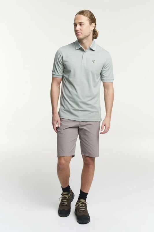 Tenson TXlite Melange Polo Shirt - Männer - Grau Grün - Größe XL