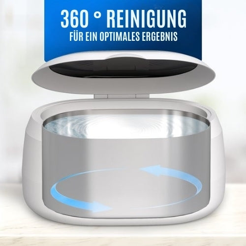 Strex - Ultraschallreiniger - Reinigungsgerät für Brillen/Schmuck/Uhren/Münzen - 600ml - 360° - Weiß