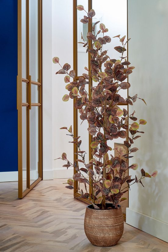 Mica Decorations Eukalyptus-Kunstpflanze im Blumentopf – H 150 x Ø 30 cm – Bronze