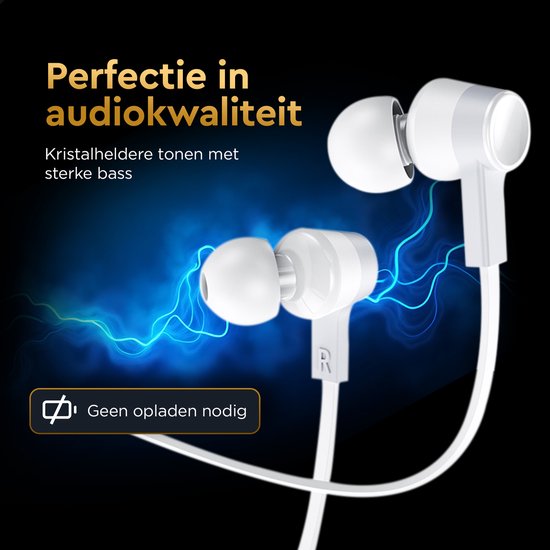 Golden Sound Wired earbuds - Silikonspitzen - 3,5-mm-Klinkenbuchse - Ohrhörer mit Kabel und Mikrofon