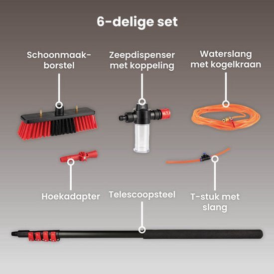 Nexxt Teleskop-Wasserbesen – Wasserbürste – 7 m – Orange