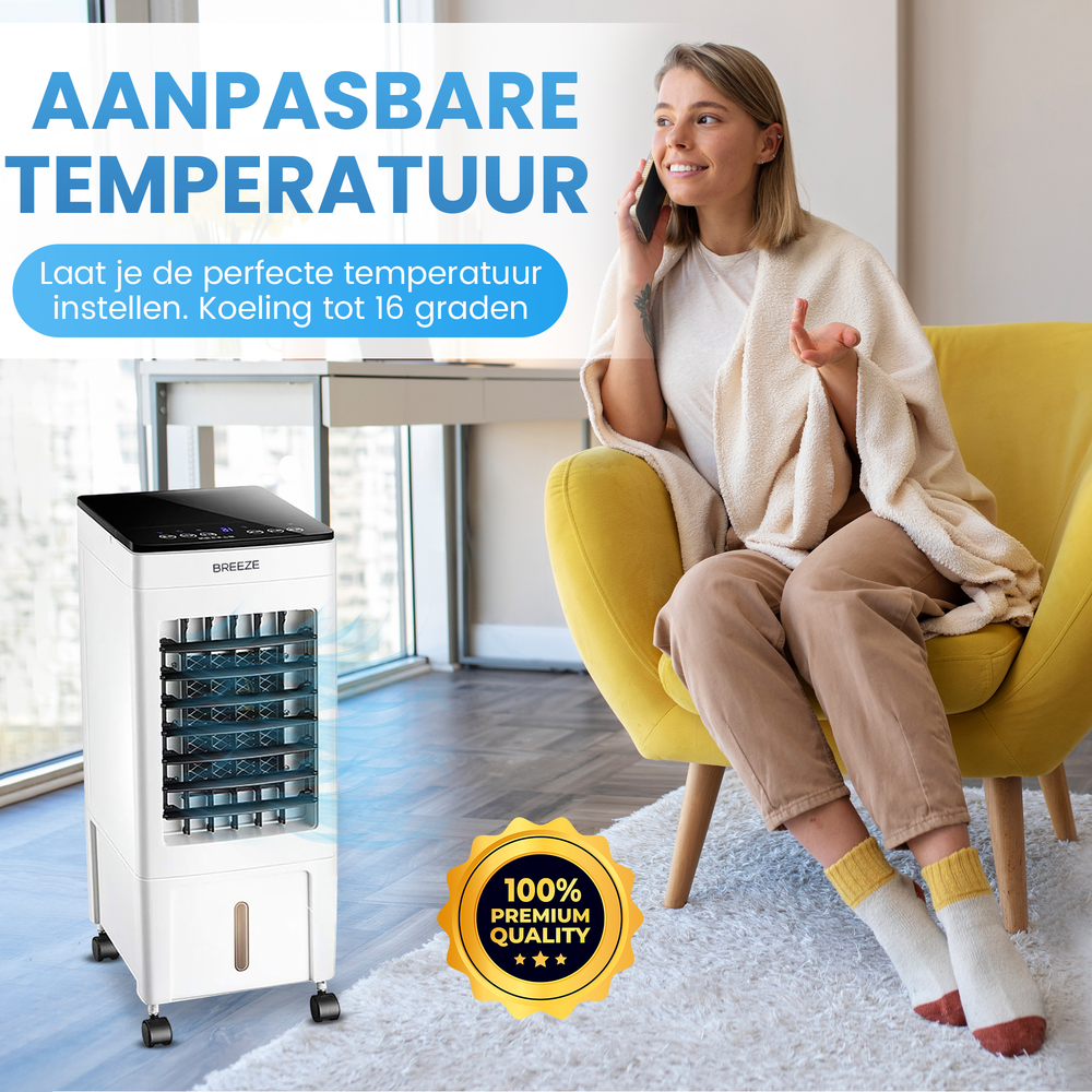 Breeze Mobile Air Conditioner 2.0 - 10.000 BTU - 35 x 30 x 68 cm - Weiß