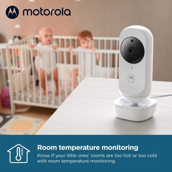 Motorola Babyphone für Kinderzimmer - mit Kamera - VM34 - 4,3-Zoll-Farbdisplay - Infrarot-Nachtsicht - Talk-back-Funktion - Wiegenlieder