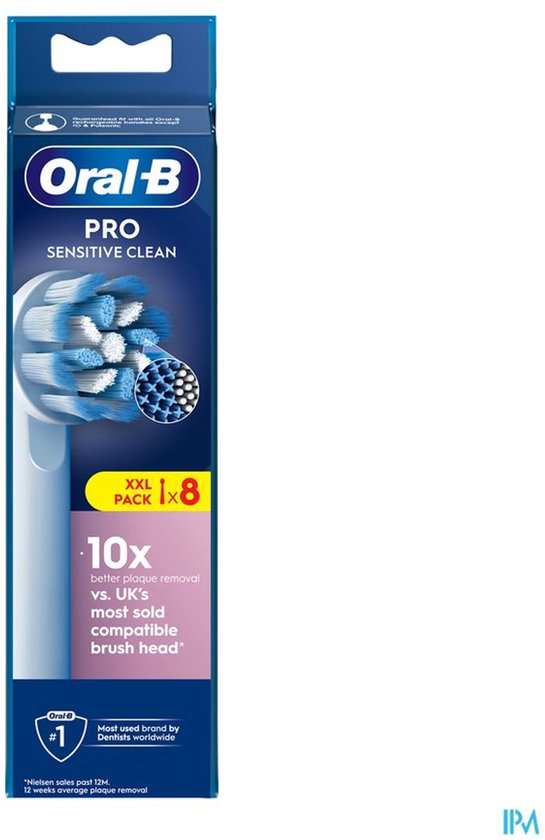 Oral-B PRO Sensitive Clean Aufsteckbürsten, weiß | 8 Stück