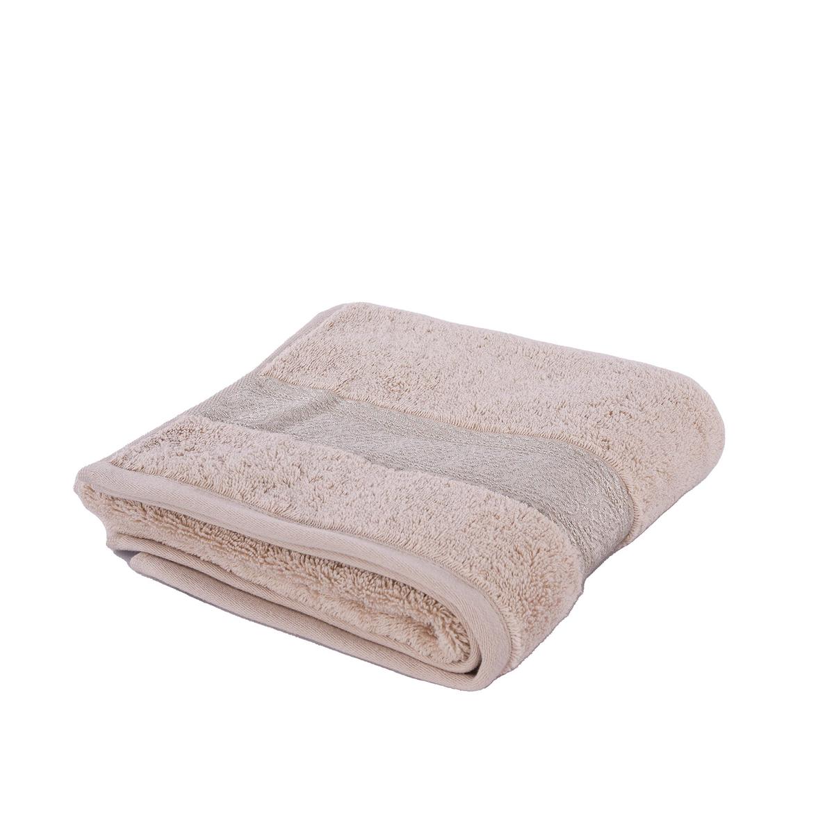 Baumwollhandtuch 50 x 100 cm – Beige – Weich & schnell trocknend