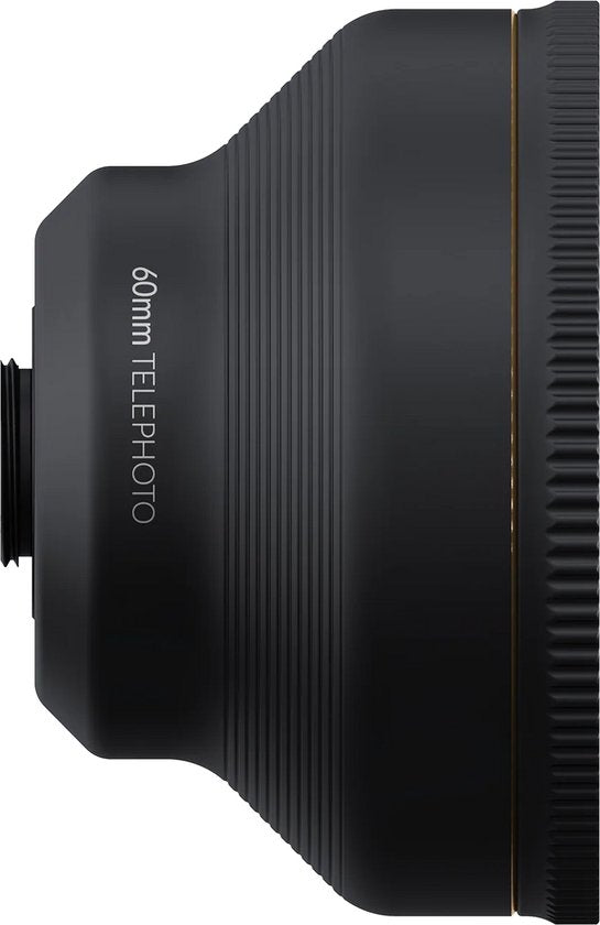 Shiftcam LensUltra 60 mm Teleobjektiv – 2–5-facher scharfer optischer Zoom – Hervorragende Kontrolle der Schärfentiefe – Aus Fluoritglas und Aluminium – Schwarz