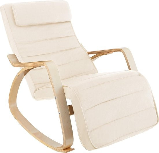 tectake - Schaukelstuhl Onda Sessel - beige - 403527