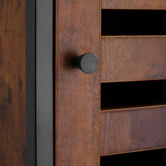 tectake - Sideboard Cork industrial dark - Nachttisch, Schlafzimmerschrank - 404221