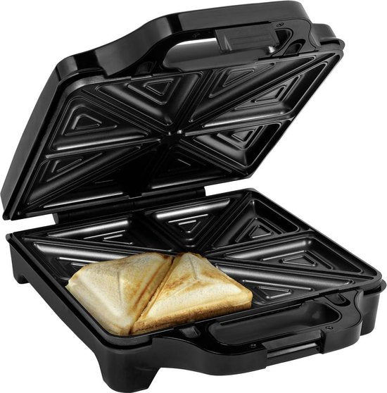 Princess 127006 Sandwichmaker Supreme XXL – XXL-Toastgerät – Große Backfläche – Herausnehmbare Platten – 1600 Watt – 4 Toasts