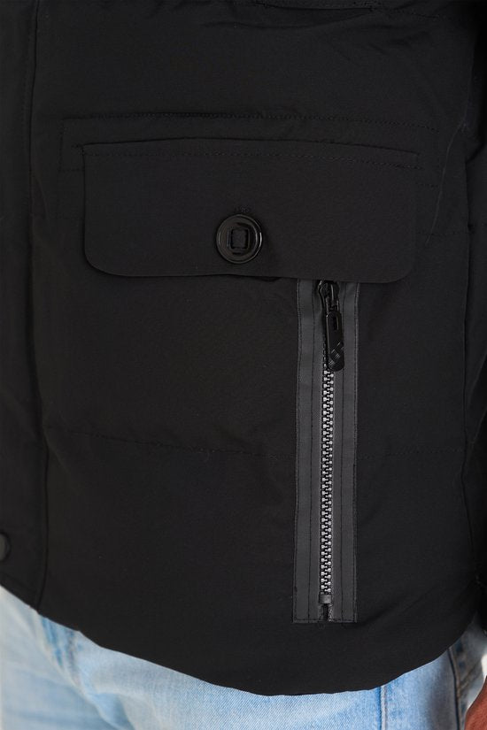 Mario Russo Ranger Jacket - Jacke Männer - Winterjacke Männer - Wasserabweisend - Winddicht - Schwarz - L