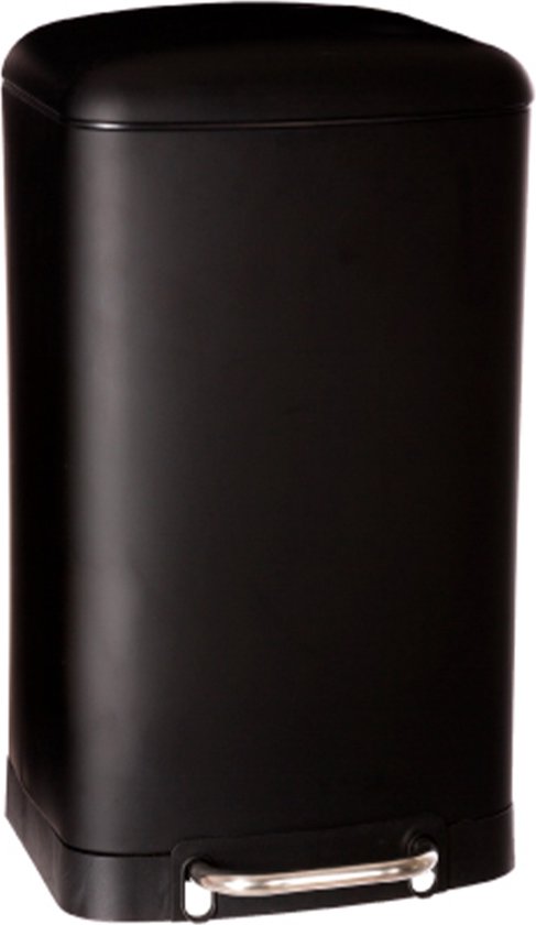 5Five Mülleimer aus Metall – Schwarz – 35 x 32 x 62 cm – 30 l
