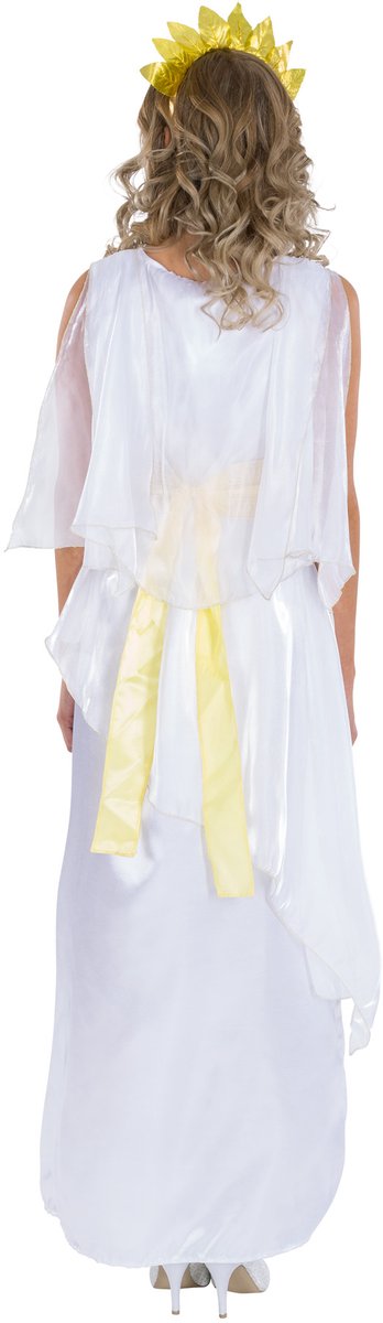 Dressforfun - Damenkostüm Ehefrau Cäsar - Langes Kleid mit Brokatstickerei, Gürtel und Frisur im Lorbeer-Look - Größe L