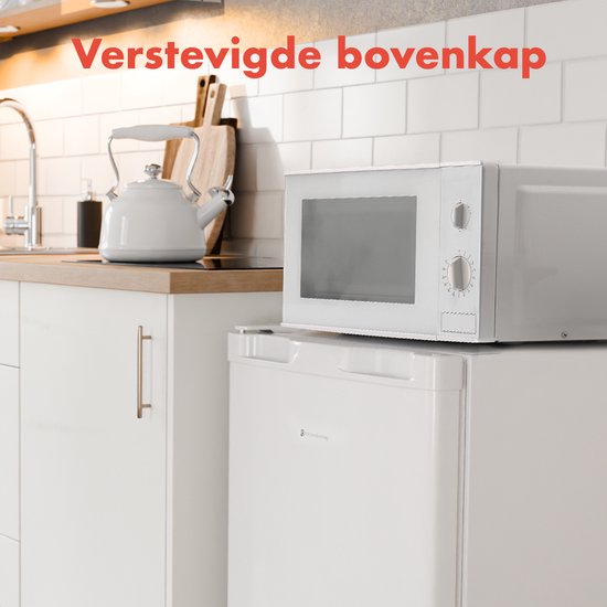 KitchenBrothers Kühlschrank - 81L - Tischkühlschrank mit Gefrierfach - Eisfach - Frigo - Freistehend - Weiß
