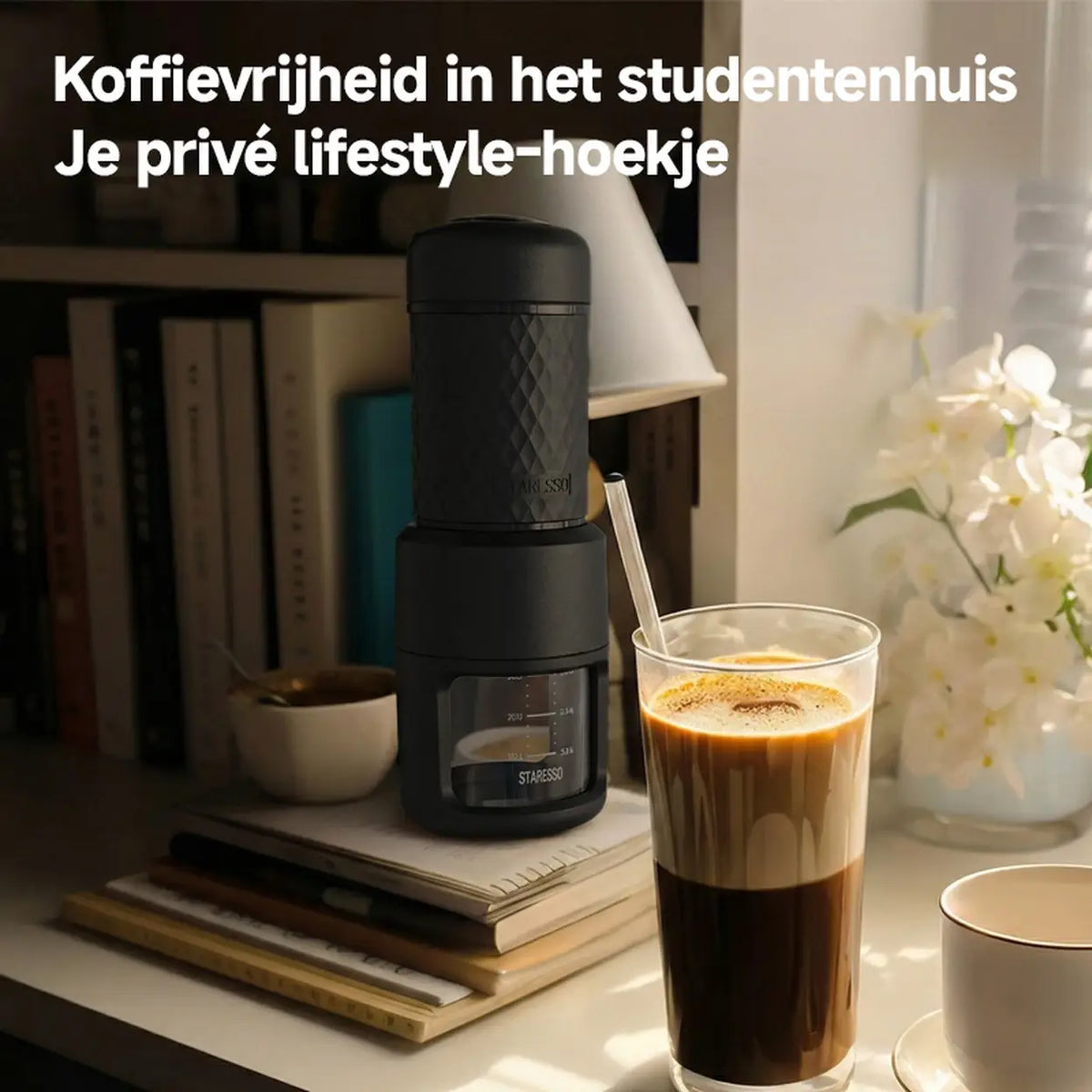 STARESSO tragbare manuelle Espressomaschine – Kapseln und gemahlener Kaffee
