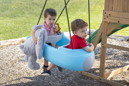 Step2 Rocket Swing for Two – Raketenschaukel für zwei Personen – Verstellbare Hüftgurte
