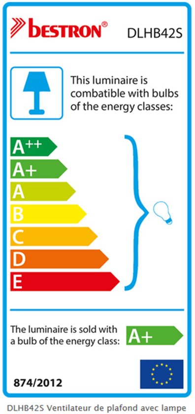 Bestron Deckenventilator mit Beleuchtung, 3 Geschwindigkeiten & extra großer Spannweite von Ø102cm, inkl. Sommer-/Winterfunktion, 3 x GU10 LED-Leuchten, 50Watt, DLHB42S, Farbe: silber/blau