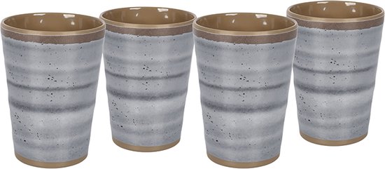 Bo-Camp – Becher – Halo – Grau – 4 Stück