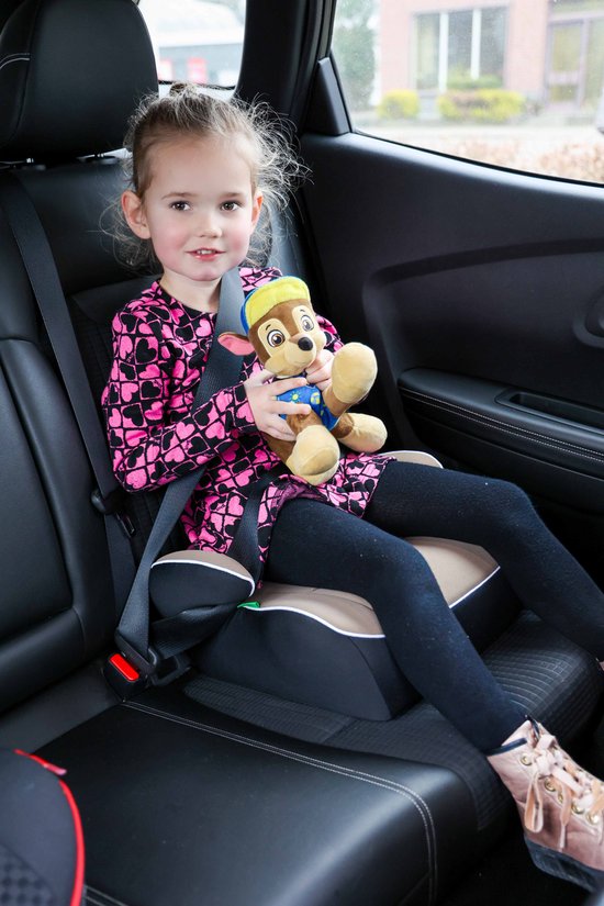 Carkids I-Size Sitzerhöhung Sam – Entspricht der Norm I-Size R-129 – Für Kinder von 125–150 cm – Abnehmbarer und waschbarer Bezug – Flexible Montage – Schwarz