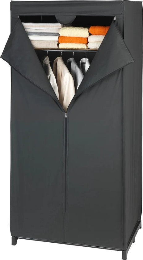 WENKO Kleiderschrank Schwarz Maße (B x H x T): 75 x 160 x 50 cm