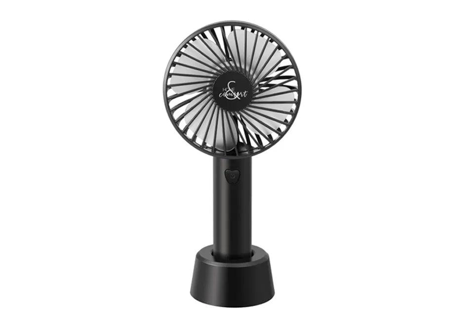 Eternal Classics Kompakter Handventilator - Schwarz - 3 Geschwindigkeiten