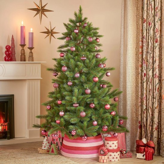 Triumph Tree Wyoming Spar – Weihnachtsbaum mit 460 Tannenzweigen und Einhängekonstruktion – Weihnachtsdekoration für den Innenbereich mit natürlicher Ausstrahlung – Kunstbaum mit harten PVC-Nadeln – H 155 x Ø 117 cm – Grün