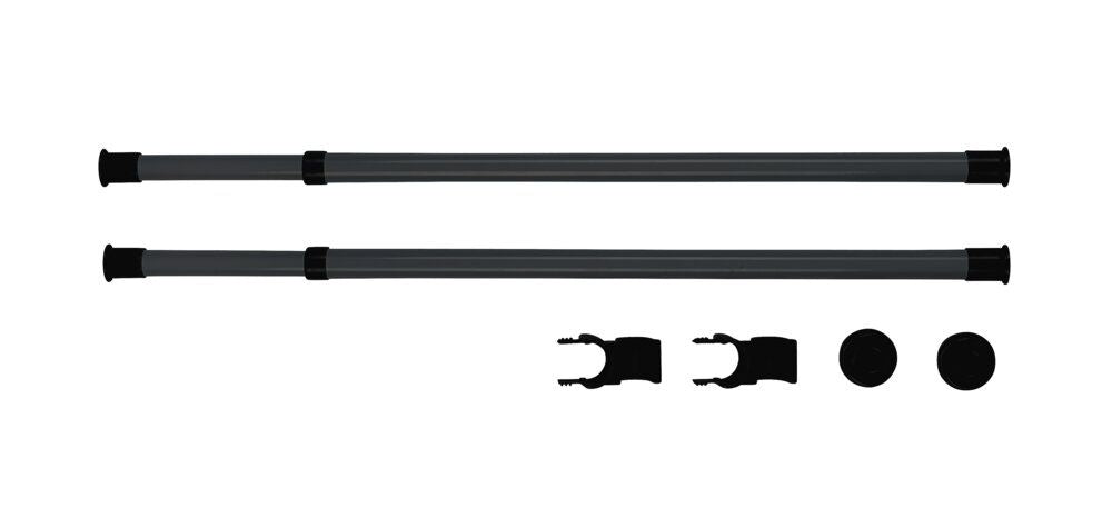 WENKO Herkules Kleiderstangen Schwarz – 2-teilig – verstellbar 75–120 cm