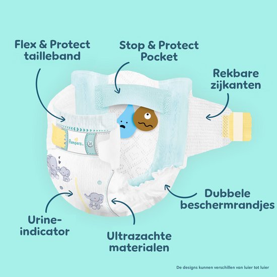 Pampers Premium Protection Größe 2 – 240 Windeln – 4 kg–8 kg – Monatsbox