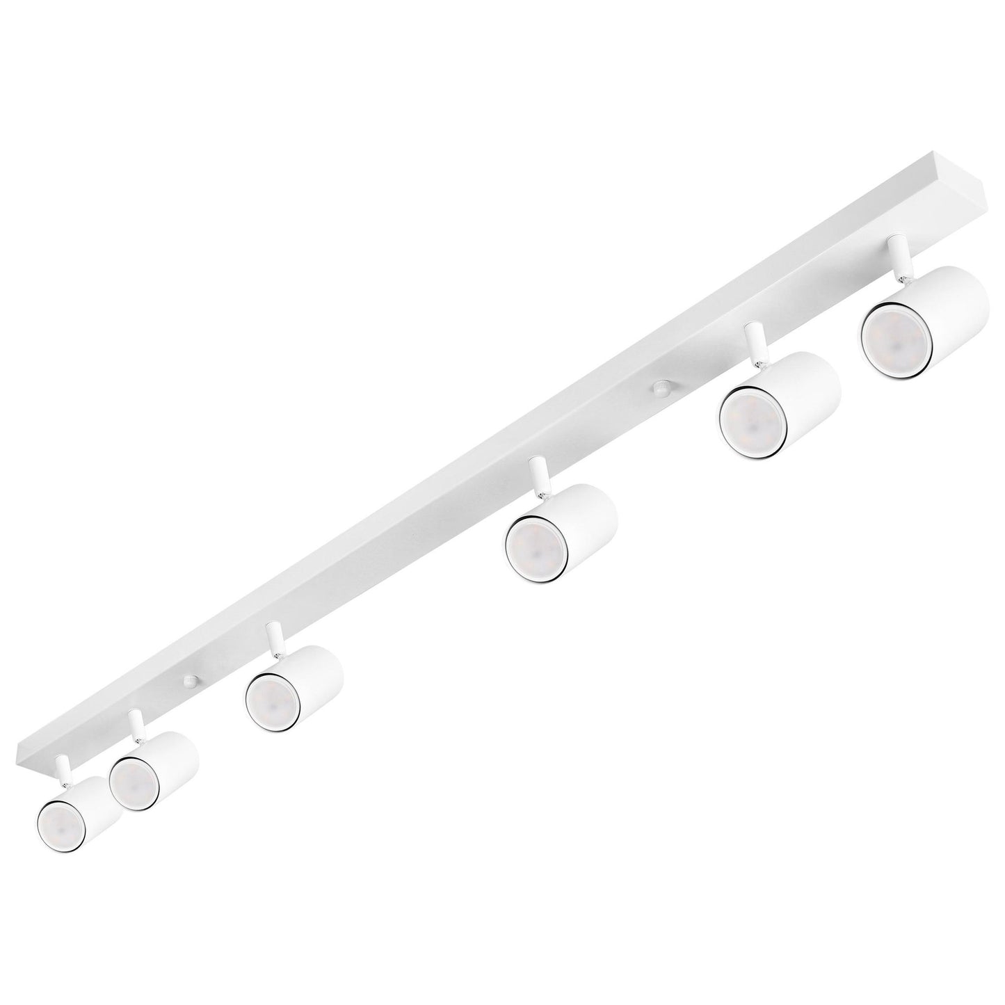 MasterLED Richi Deckenstrahler, 6-flammig, weiß, GU10 – schwenk- und neigbar – 125,5 × 5,5 × 14,8 cm