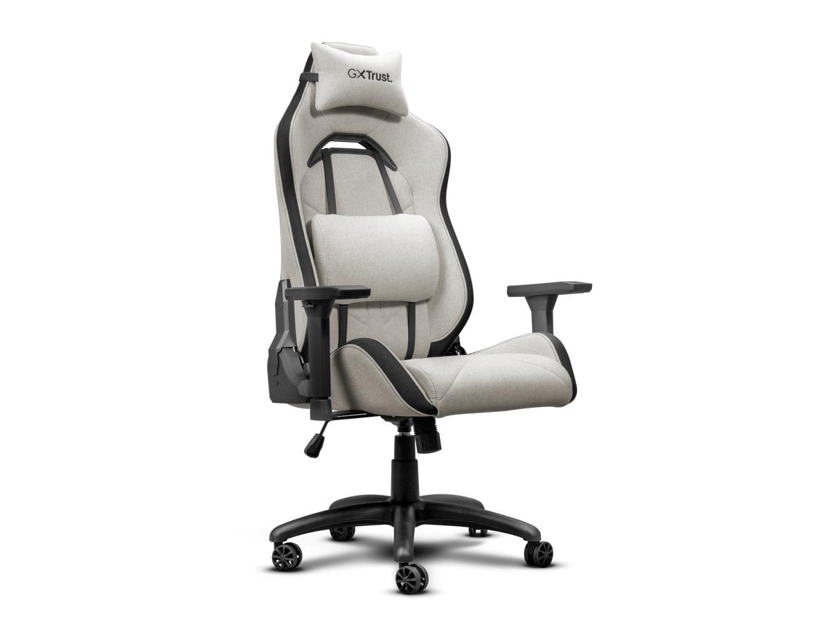 Trust GXT 723 Ruya Gaming-Stuhl – Bequemer Stoffbezug – Beige