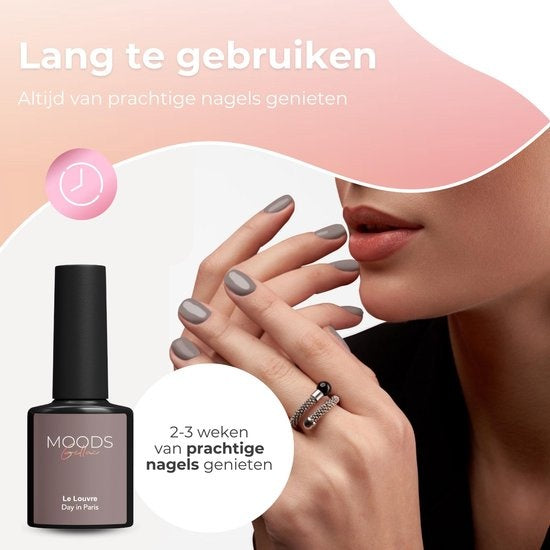 Moods Gellac 6-teiliges Set - Gel-Nagellack - Dunkle Nude-Farben- 8ML - Day in Paris - Gellac - Nägel - Gel Polish Starter Pack - Karamellfarben