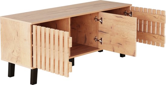 VDD Home – TV-Möbel – TV-Schrank – Schwebendes TV-Möbel – Holz – 130 x 53 x 40 cm – Zum Aufstellen oder Aufhängen