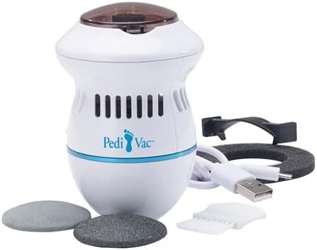 Jml PediVac elektrischer Hornhautentferner – Mit Absaugfunktion – Über USB aufladbar – Weiß