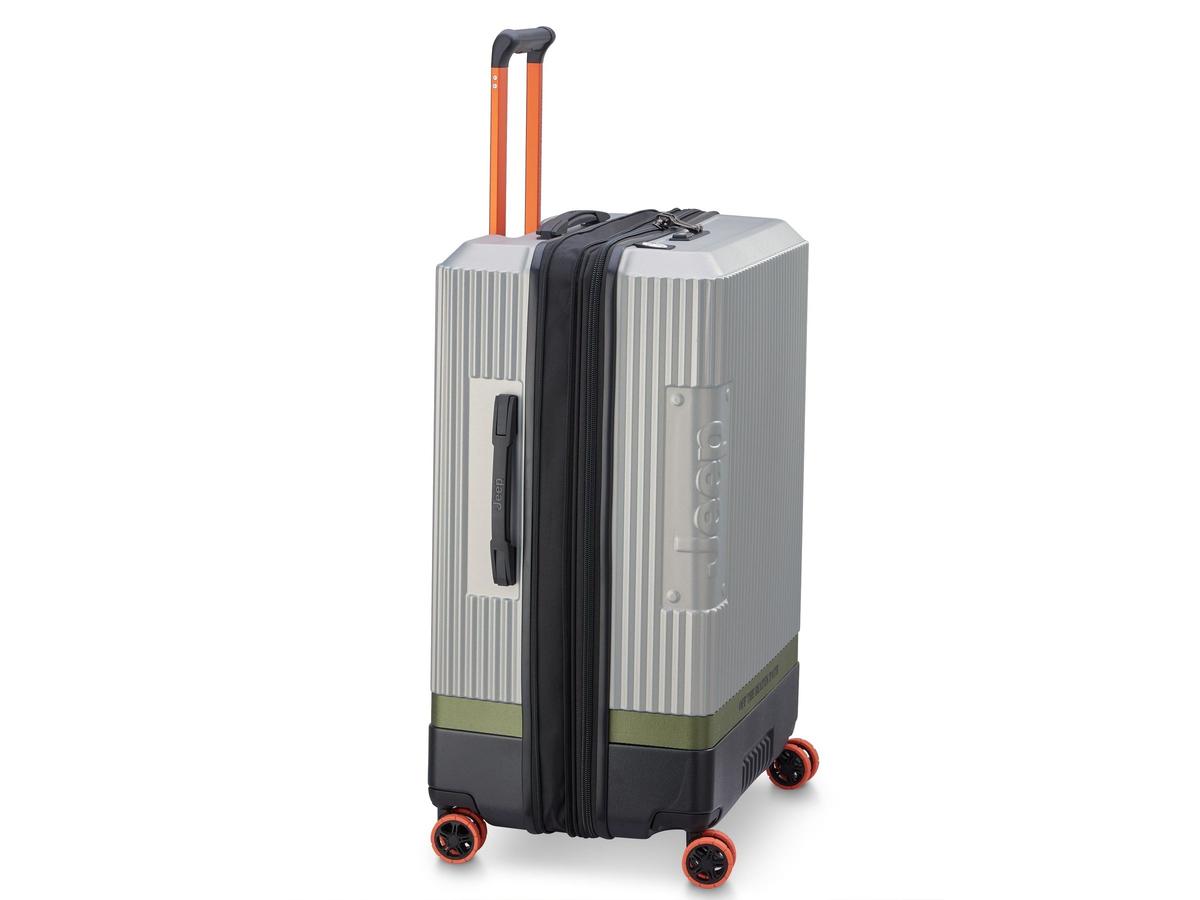 Jeep Trolley-Koffer – ausziehbar – Größe L – Silber 76 cm