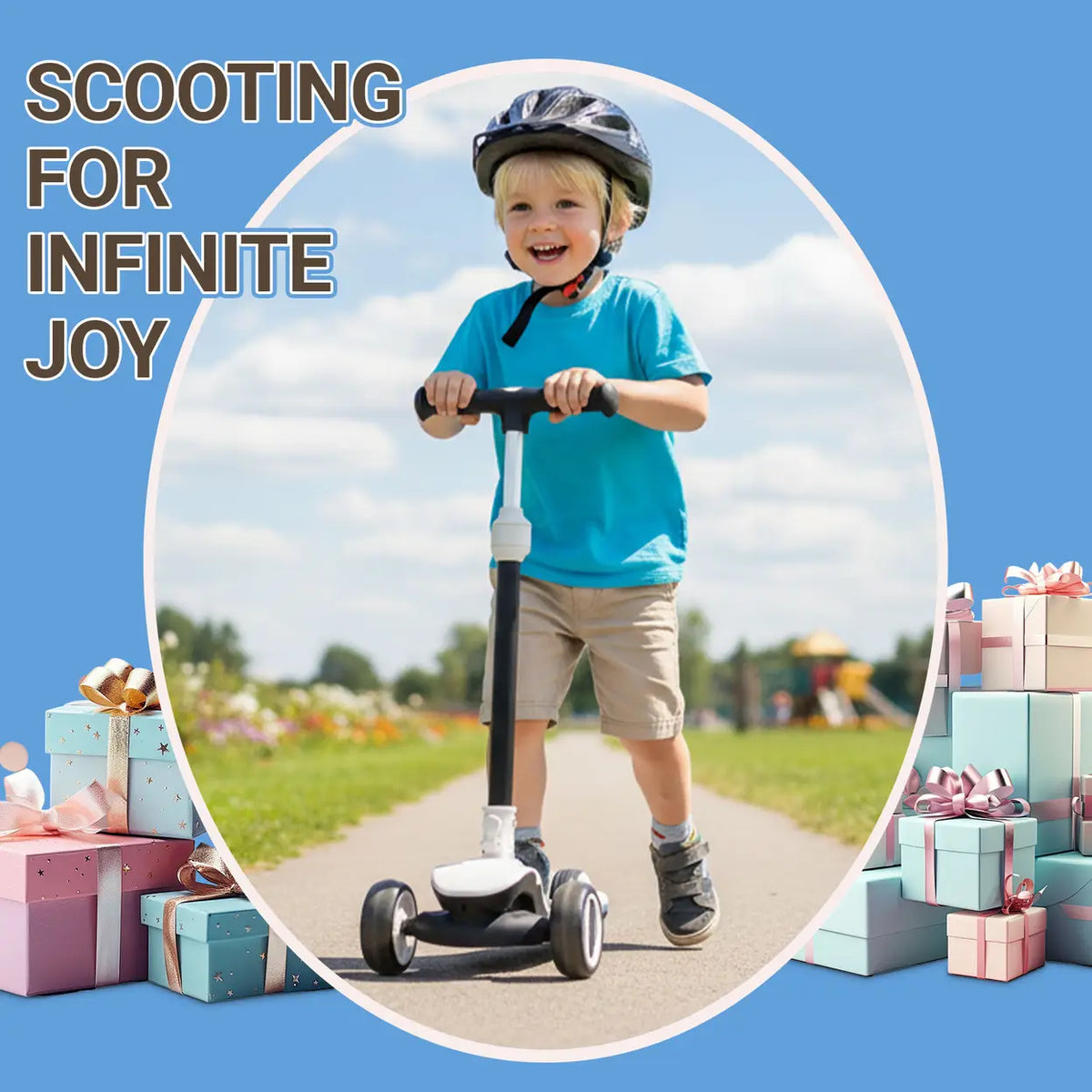 Neuleb YFQ Balance-Scooter mit beleuchteten Rädern – extra breites Deck – schwarz