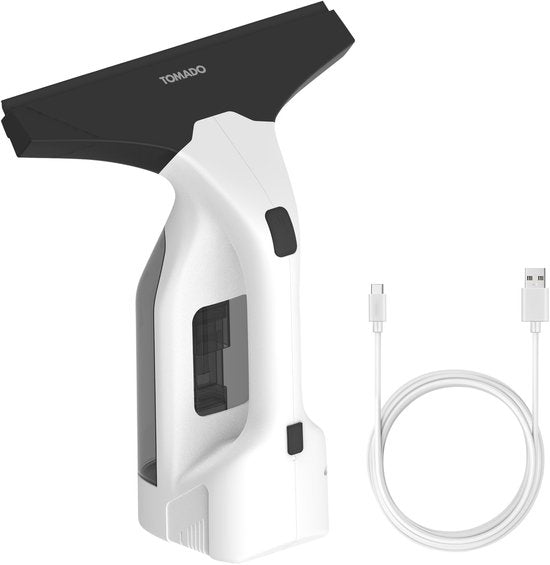 Tomado TWC3702W - Elektrischer Fensterreiniger - Wiederaufladbar - USB-C Kabel - Fensterwischer - Abnehmbarer Behälter