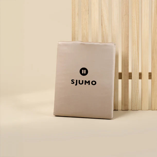 Sjumo - Tencel Sateen Splittopper Spannbetttuch - 200x210 cm - Honey Glow Tencel & Baumwollsatin - Premium Glanz & Seidenweich - Antiallergisch & Atmungsaktiv - Für verstellbare Betten