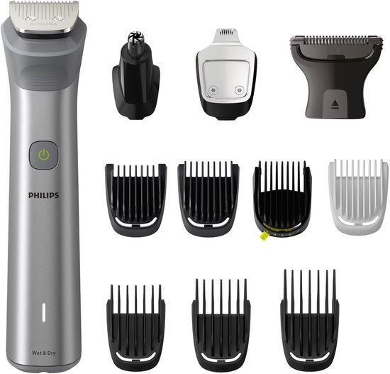 Philips All-in-One-Trimmer Serie 5000 - Mit 12 Aufsätzen - 11 Längeneinstellungen - Silber