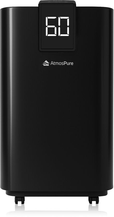 AtmosPure® Luftentfeuchter AirDry Elite - 12 l pro Tag - Waschtrockenfunktion - Luftreiniger perfekt für Waschküche, Bad, Wohnzimmer und Keller - Schwarz - Luftentfeuchter
