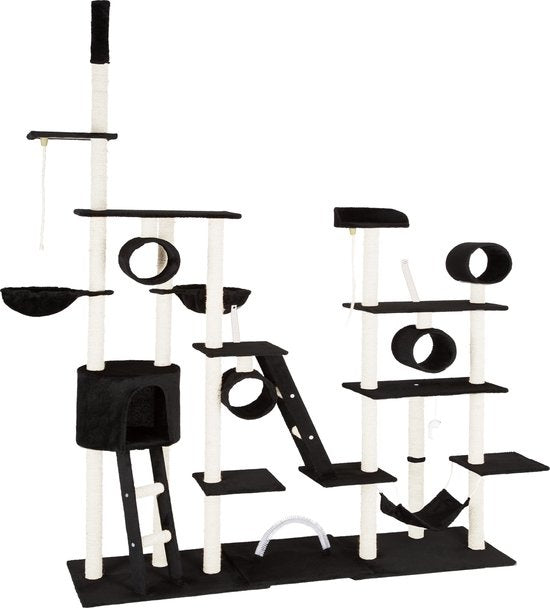 tectake - Kratzbaum Snooky 261cm schwarz - 403918 - Katzenkratzbaum - Katzenstange